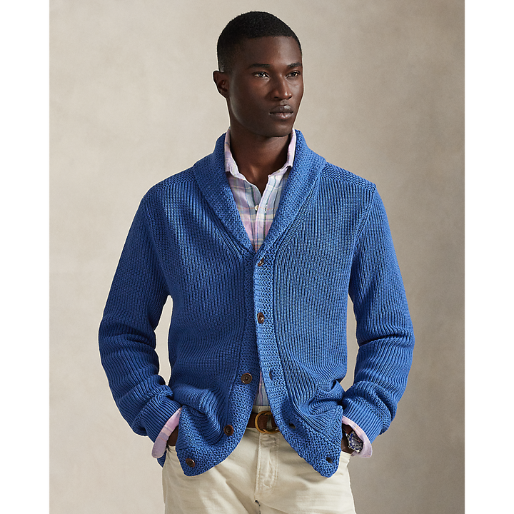 PRL Cotton Shawl-Collar Cardigan/Pulover 710A12986002