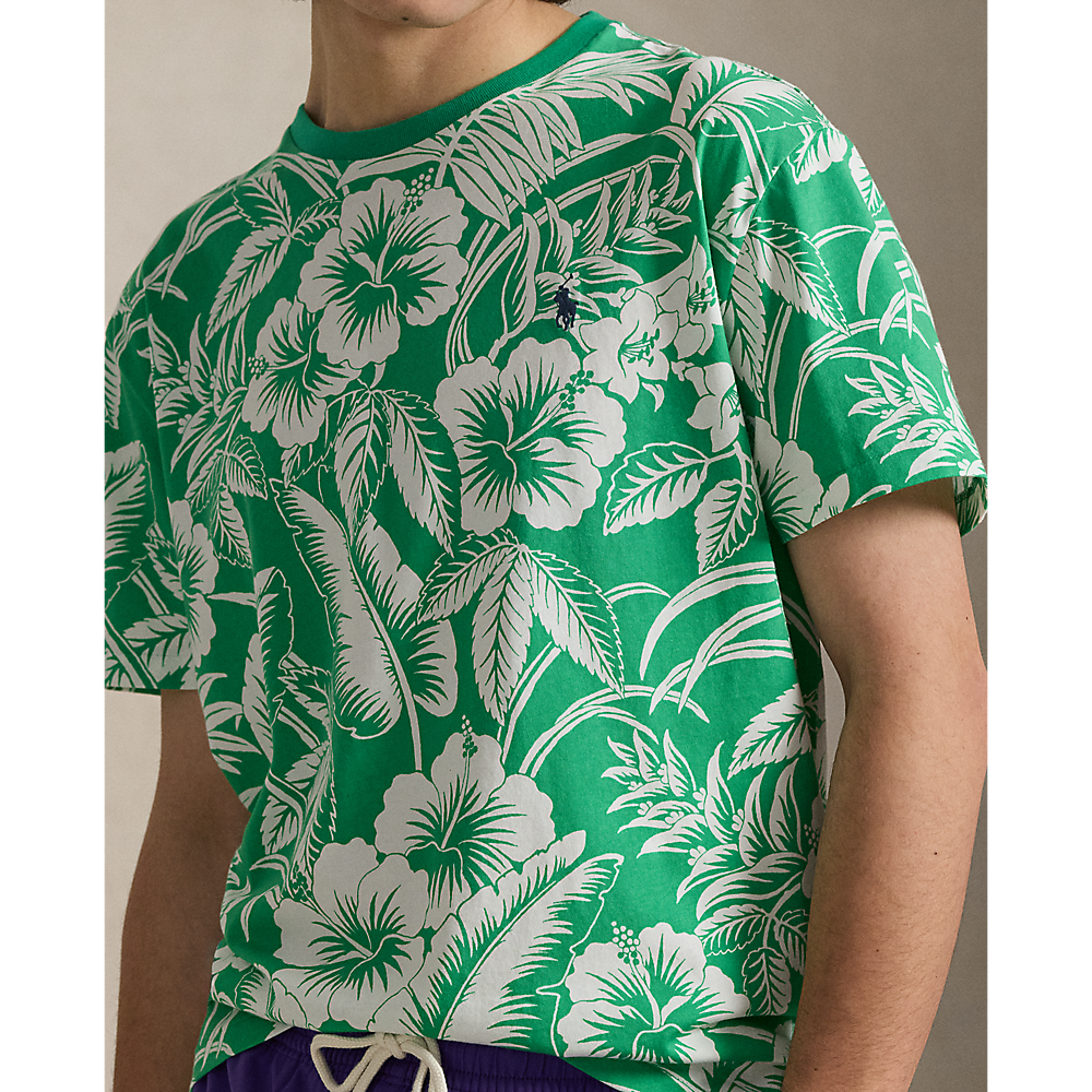 PRL Custom Slim Fit Tropical Jersey T-Shirt/Majica  710B16614001