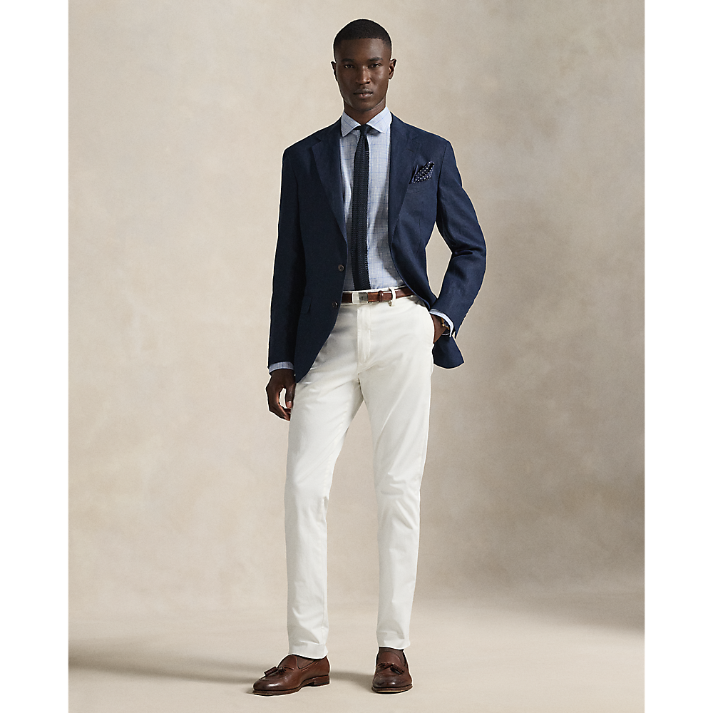 PRL Custom Fit Checked Linen-Blend Shirt/Košulja 710B16695001