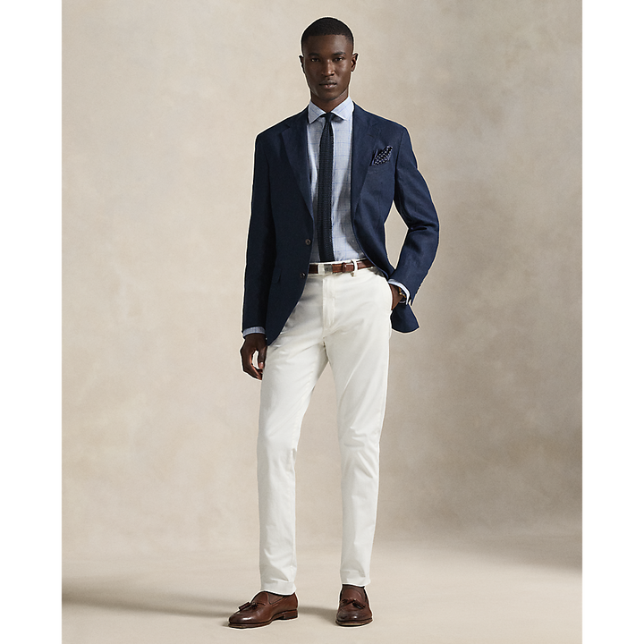 PRL Custom Fit Checked Linen-Blend Shirt/Košulja 710B16695001