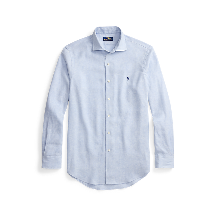 PRL Custom Fit Herringbone Linen-Blend Shirt/Košulja 710B16696001