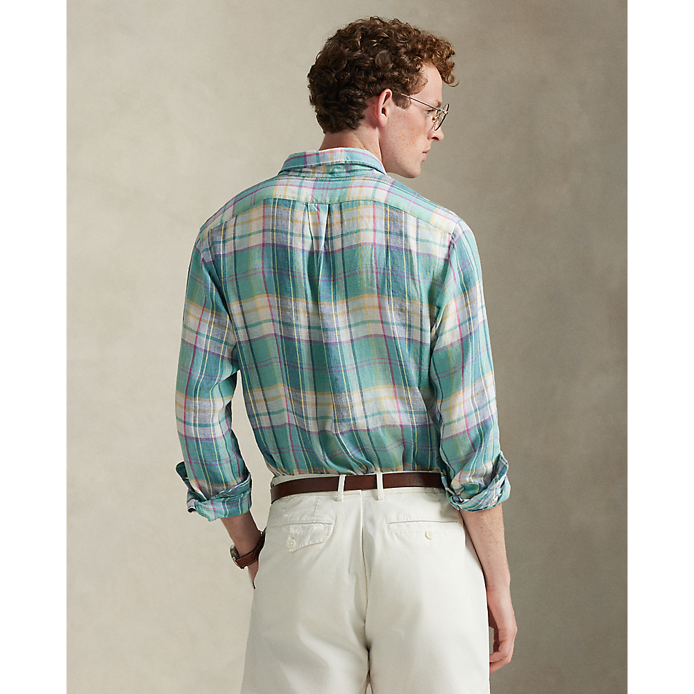 PRL Custom Fit Plaid Linen Shirt/Košulja 710B16705001