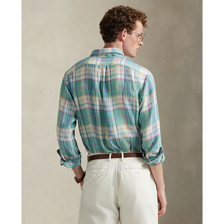 PRL Custom Fit Plaid Linen Shirt/Košulja 710B16705001