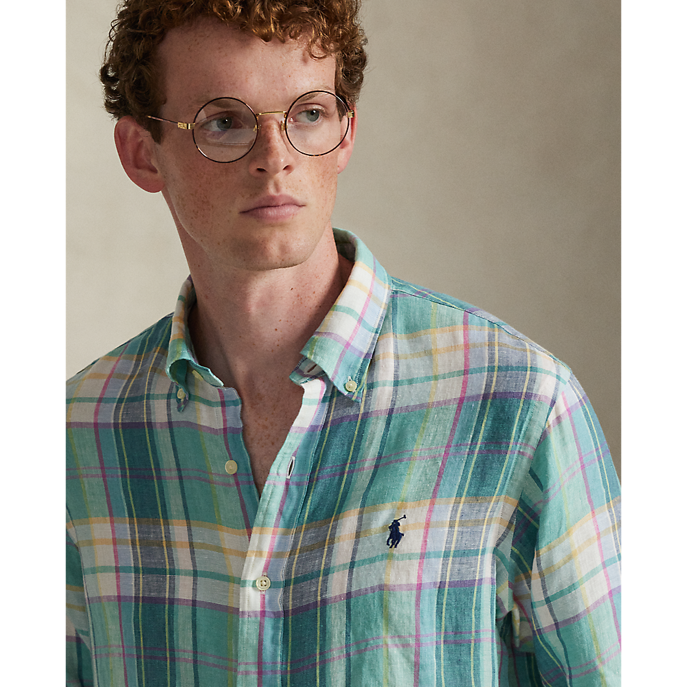 PRL Custom Fit Plaid Linen Shirt/Košulja 710B16705001