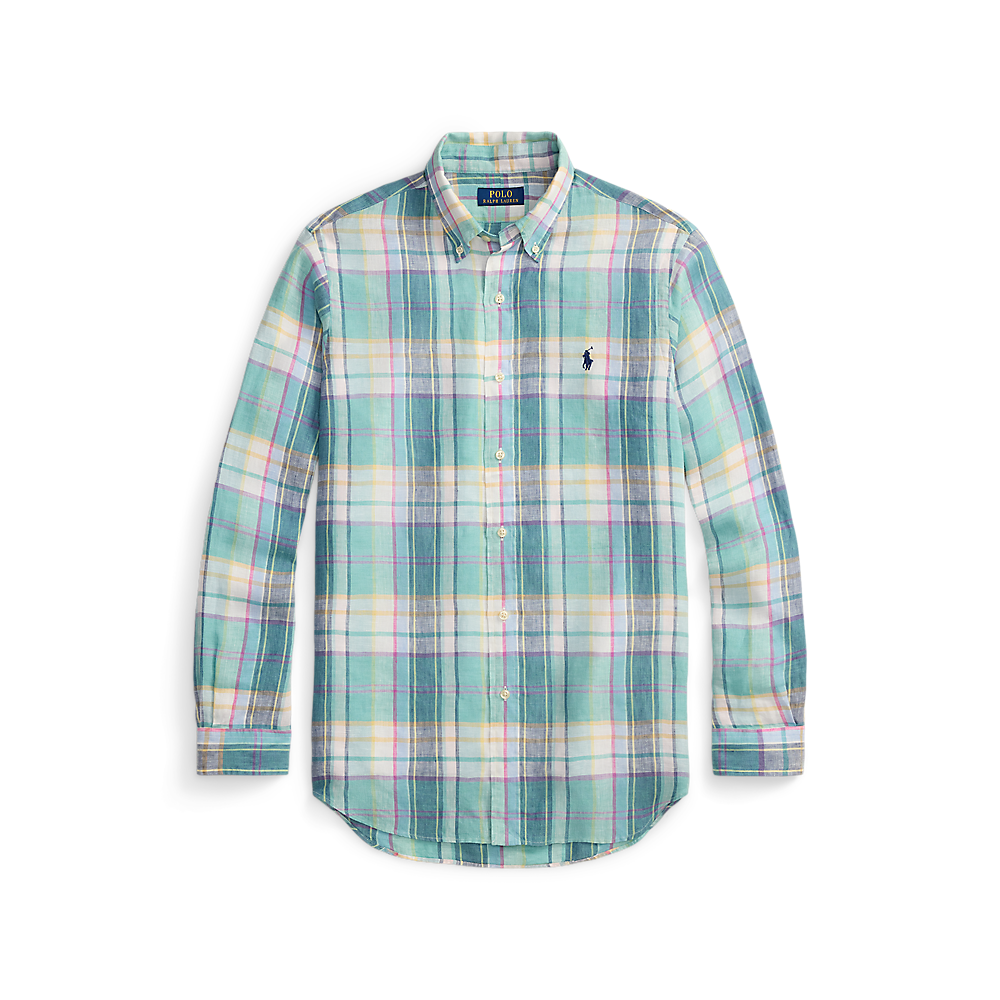 PRL Custom Fit Plaid Linen Shirt/Košulja 710B16705001