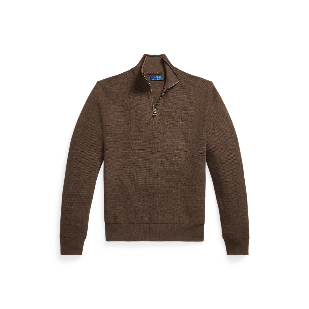 PRL Mesh-Knit Cotton Quarter-Zip Sweater/Pulover 710B18060002
