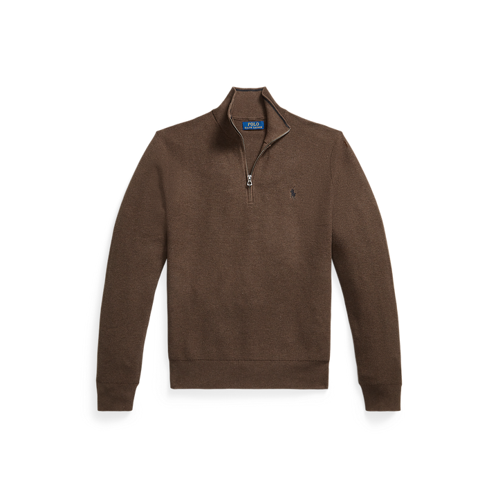 PRL Mesh-Knit Cotton Quarter-Zip Sweater/Pulover 710B18060002