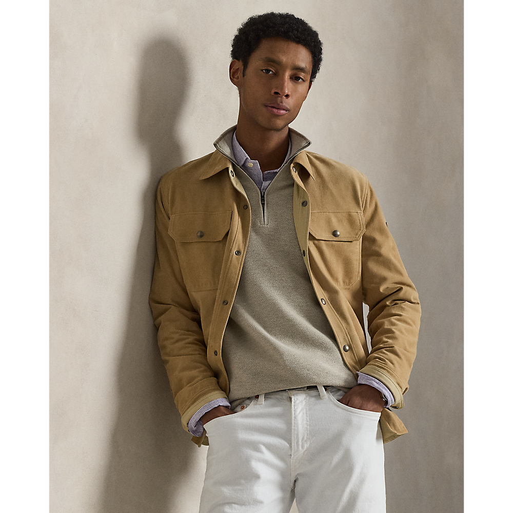 PRL Mesh-Knit Cotton Quarter-Zip Sweater/Pulover 710B18060003