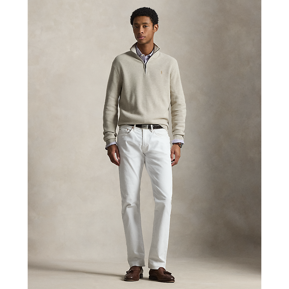 PRL Mesh-Knit Cotton Quarter-Zip Sweater/Pulover 710B18060003