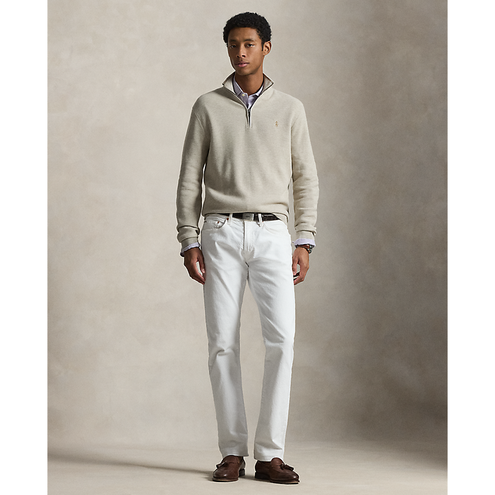 PRL Mesh-Knit Cotton Quarter-Zip Sweater/Pulover 710B18060003