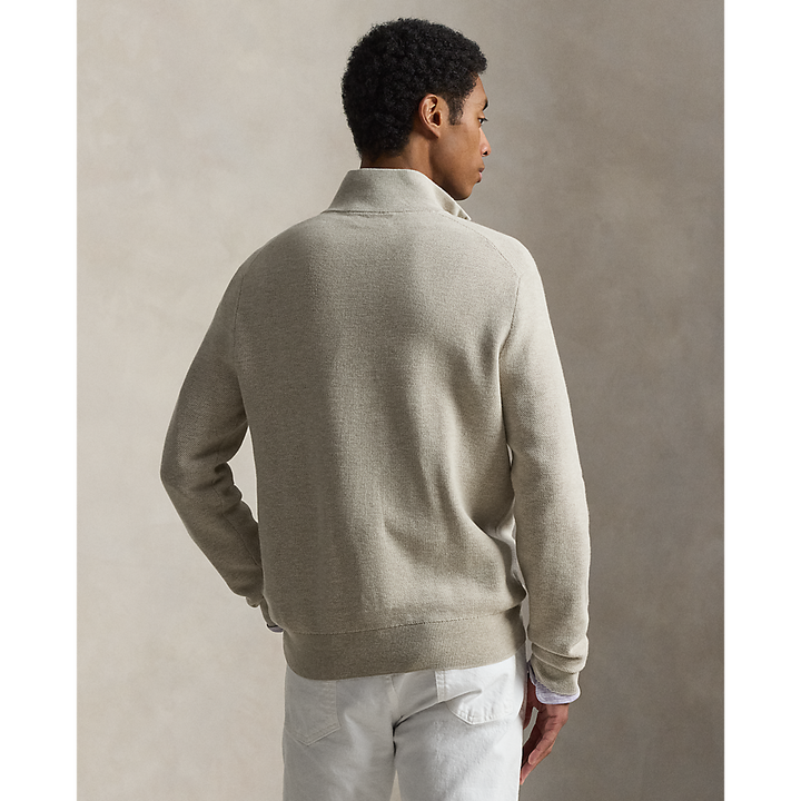 PRL Mesh-Knit Cotton Quarter-Zip Sweater/Pulover 710B18060003