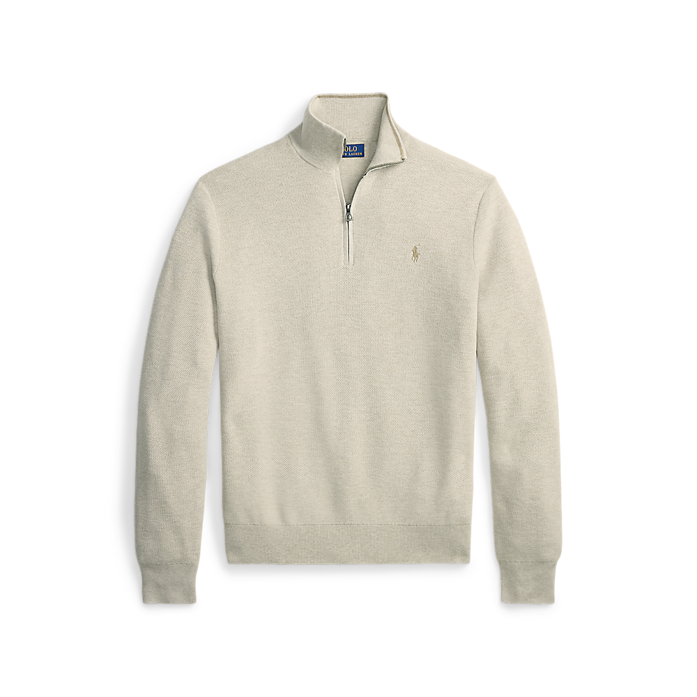PRL Mesh-Knit Cotton Quarter-Zip Sweater/Pulover 710B18060003