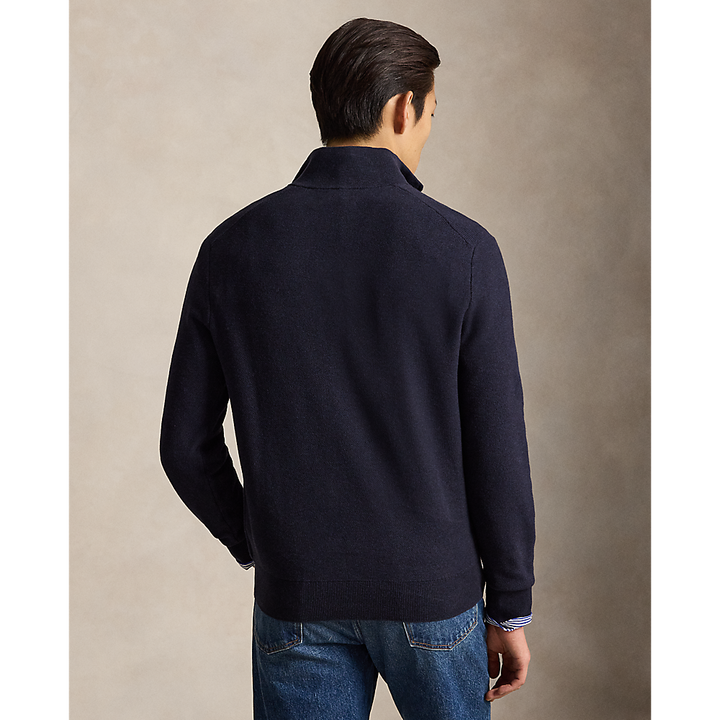 PRL Mesh-Knit Cotton Quarter-Zip Sweater/Pulover 710B18060004