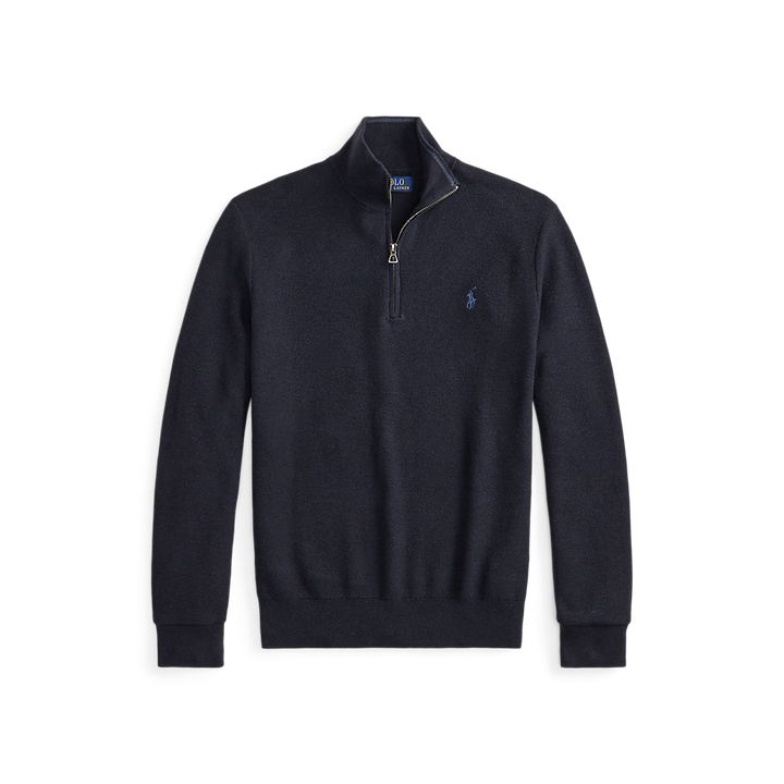 PRL Mesh-Knit Cotton Quarter-Zip Sweater/Pulover 710B18060004