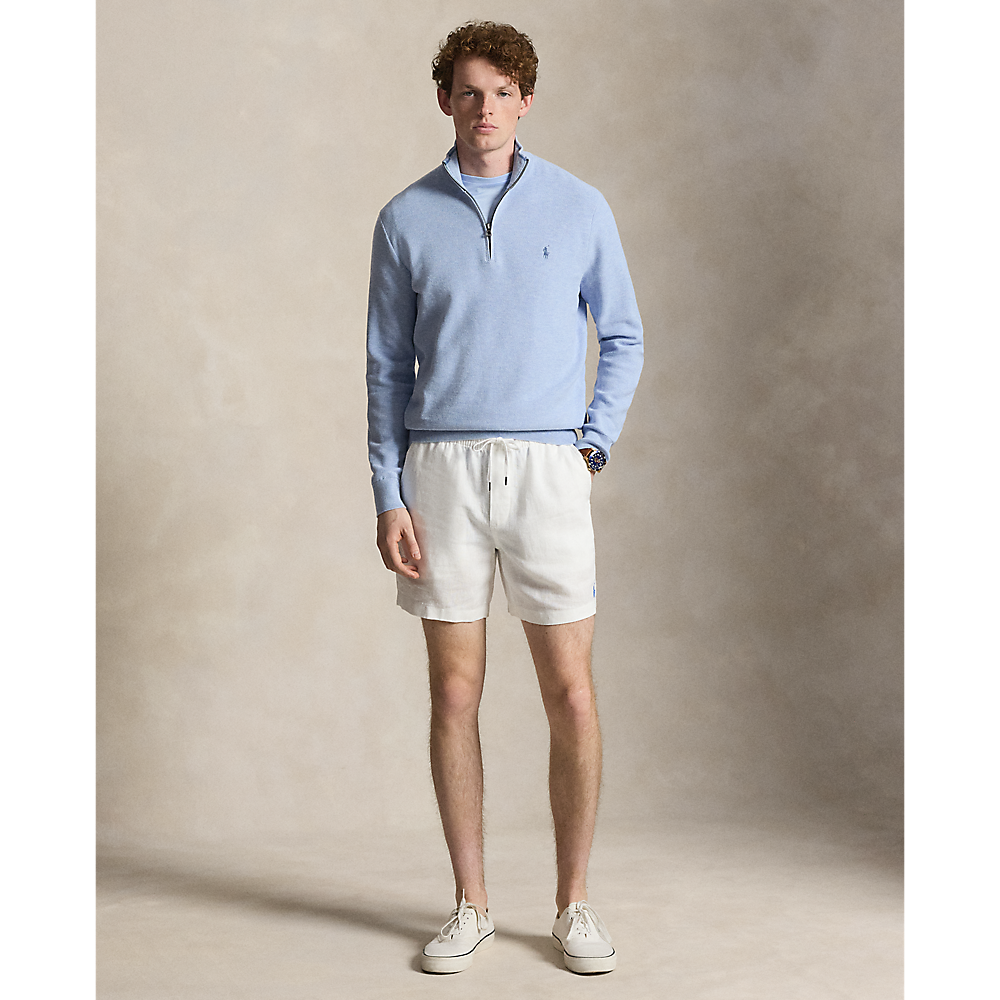PRL Mesh-Knit Cotton Quarter-Zip Sweater/Pulover 710B18060005