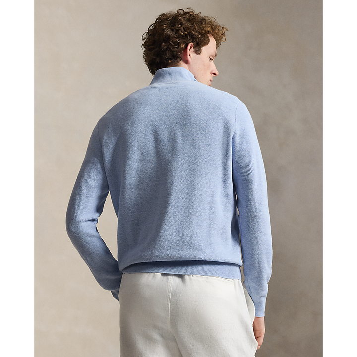 PRL Mesh-Knit Cotton Quarter-Zip Sweater/Pulover 710B18060005