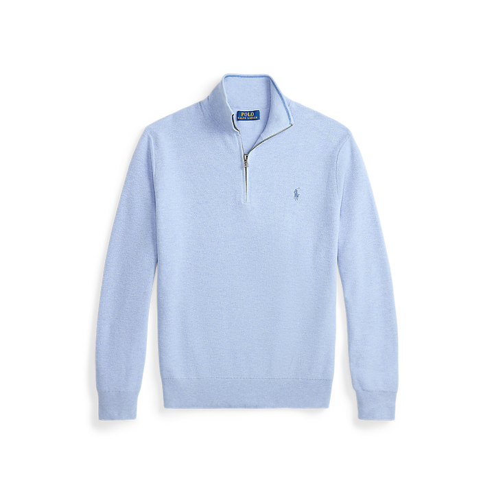 PRL Mesh-Knit Cotton Quarter-Zip Sweater/Pulover 710B18060005