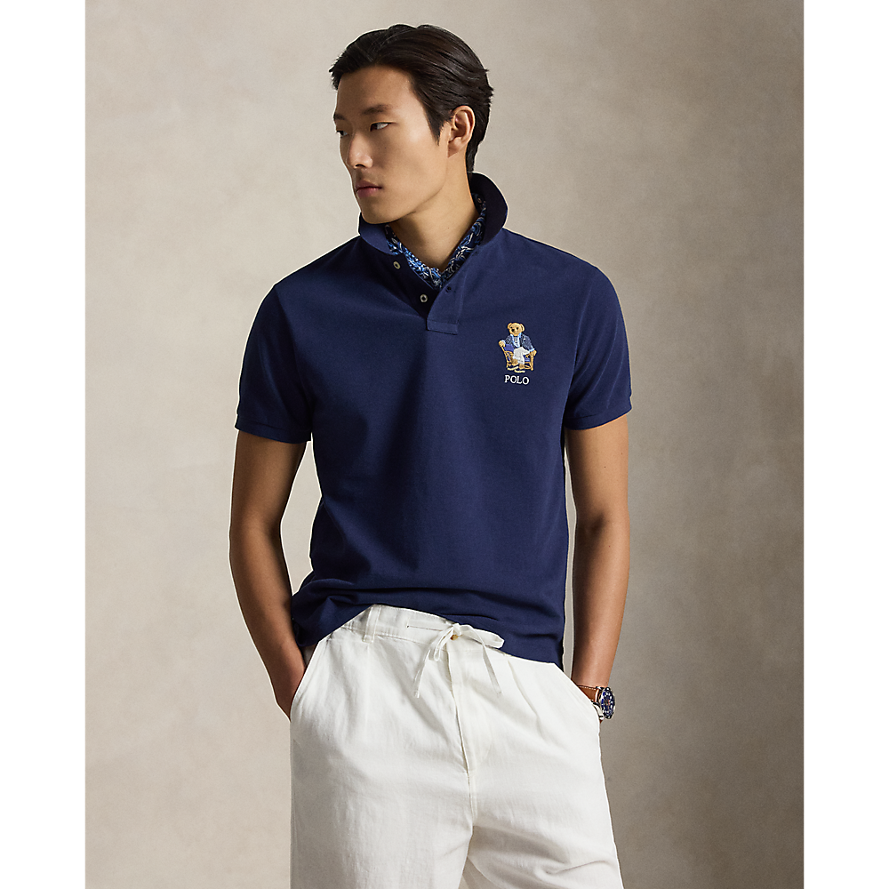 PRL Custom Slim Fit Polo Bear Polo Shirt/Polo majica 710B18546001