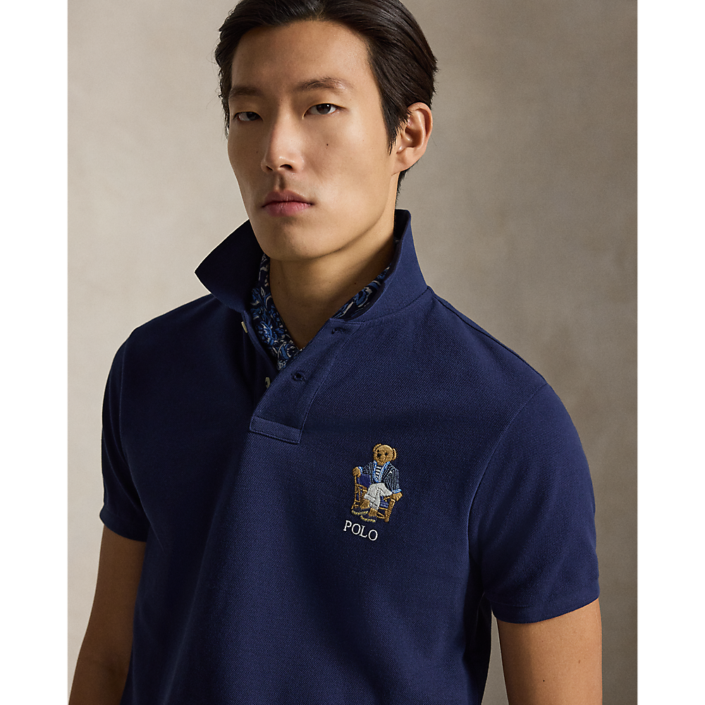 PRL Custom Slim Fit Polo Bear Polo Shirt/Polo majica 710B18546001