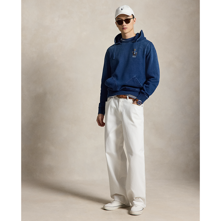 PRL Polo Bear Indigo Terry Hoodie/Duks 710B18563001