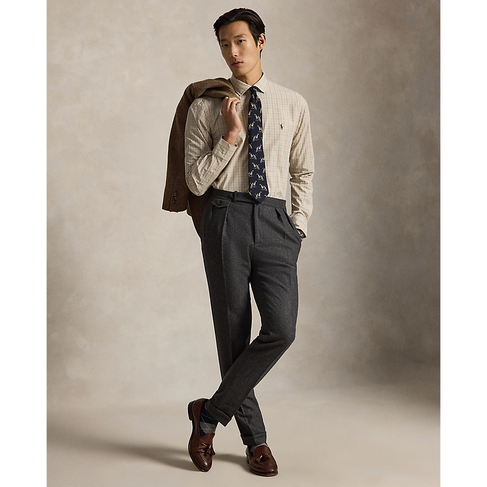 PRL Custom Fit Checked Stretch Poplin Shirt/Košulja 710B22586001