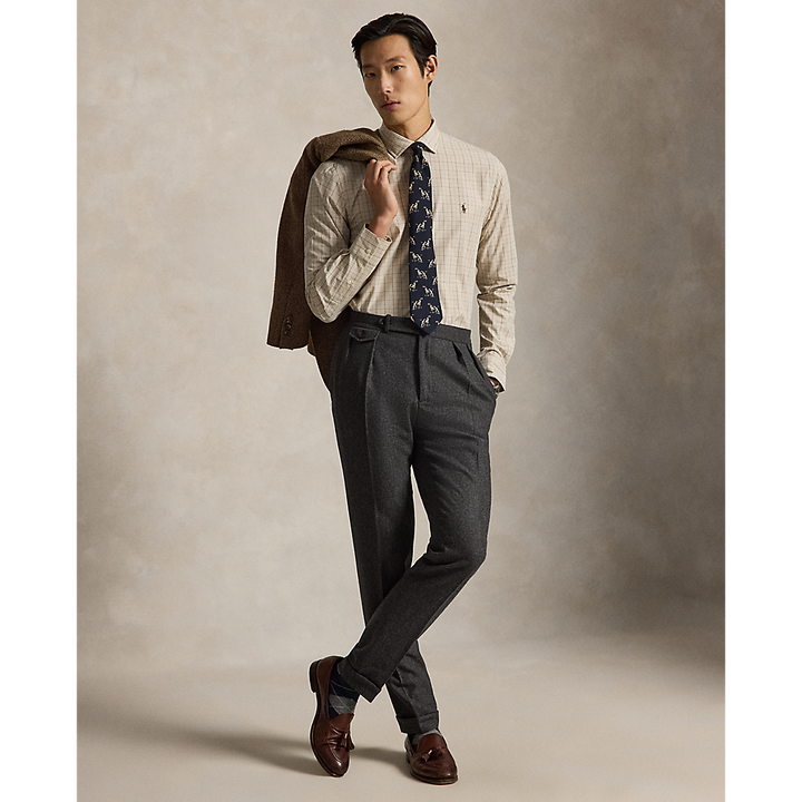 PRL Custom Fit Checked Stretch Poplin Shirt/Košulja 710B22586001