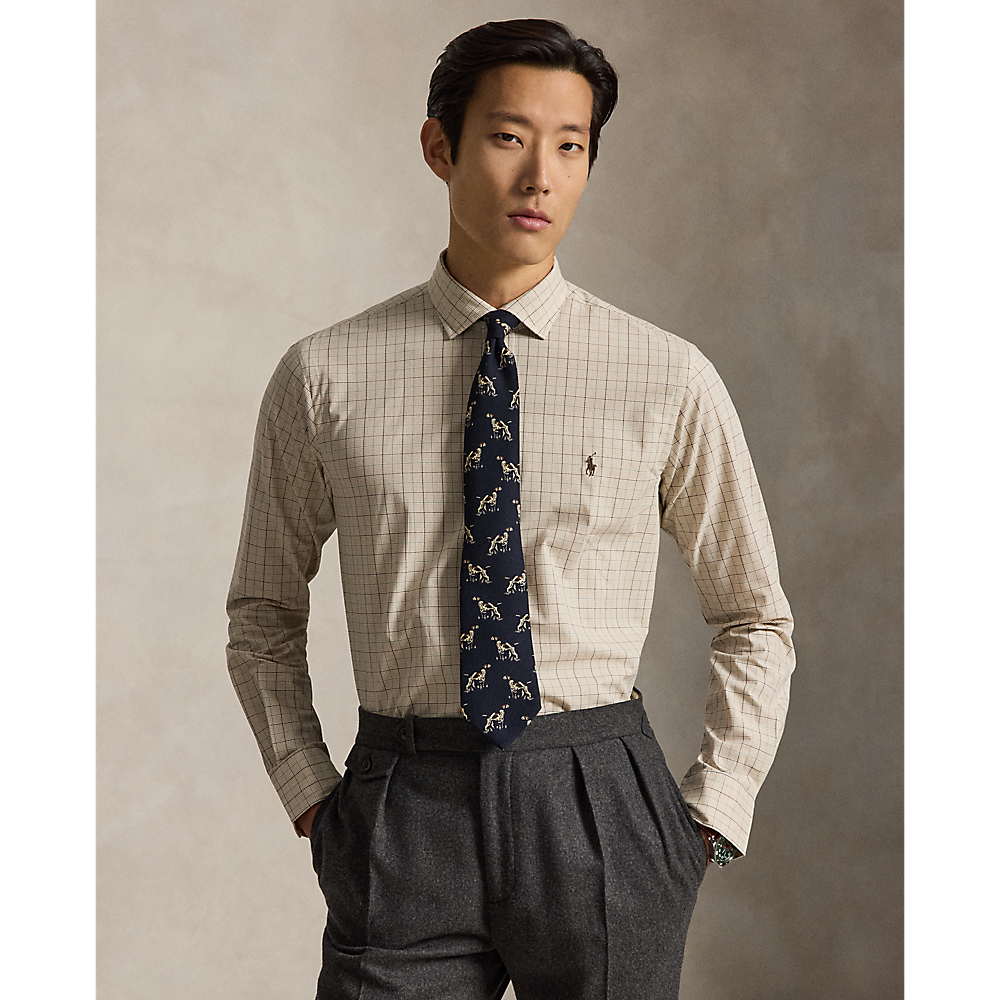 PRL Custom Fit Checked Stretch Poplin Shirt/Košulja 710B22586001