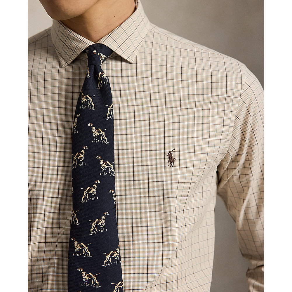 PRL Custom Fit Checked Stretch Poplin Shirt/Košulja 710B22586001