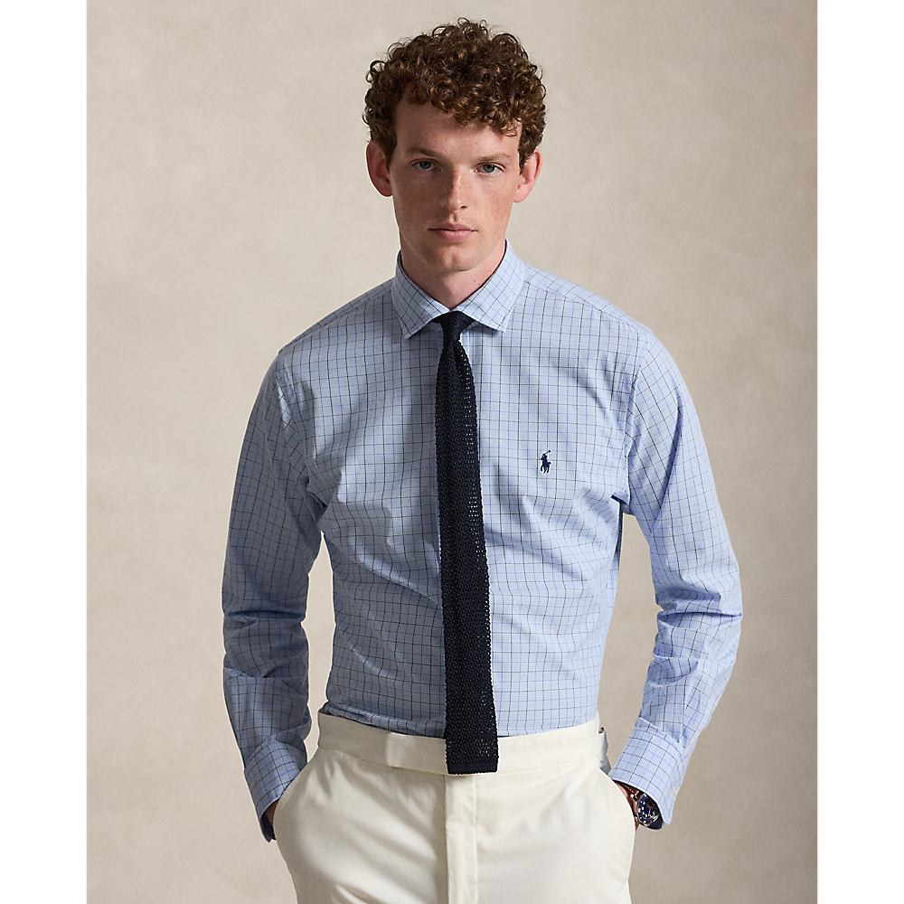 PRL Custom Fit Plaid Stretch Poplin Shirt/Košulja 710B22587001