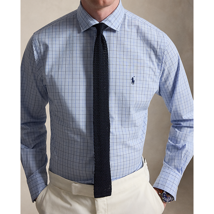 PRL Custom Fit Plaid Stretch Poplin Shirt/Košulja 710B22587001