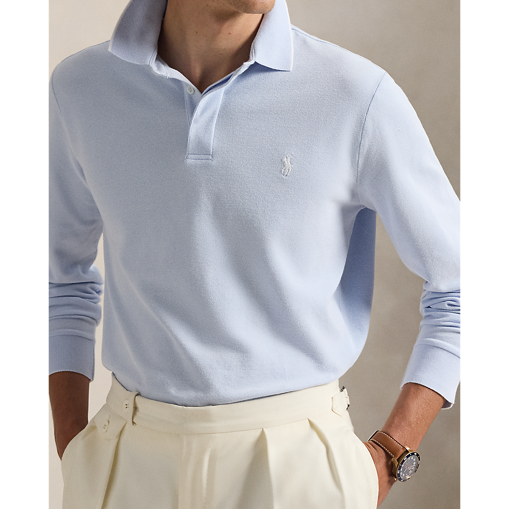 PRL Custom Slim Fit Stretch Oxford Mesh Polo/Polo majica 710P03707002