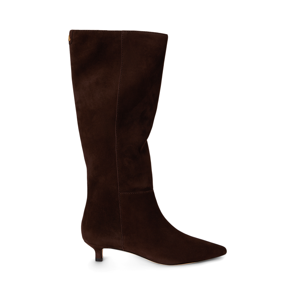 LRL Francesca Sheep-Suede Tall Boot Heel/Čizme 802P15726002