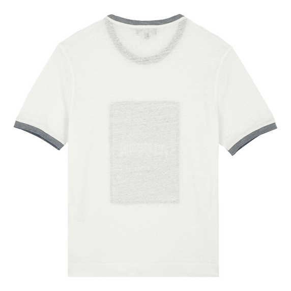Vilebrequin Pouples Bicolore Placed Linen Jersey Ts/Majica ALSU3O31