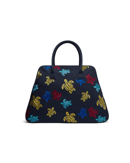 Vilebrequin Bowling Canvas Bag Multicolor Turtles Dance/Torba BDYA0536