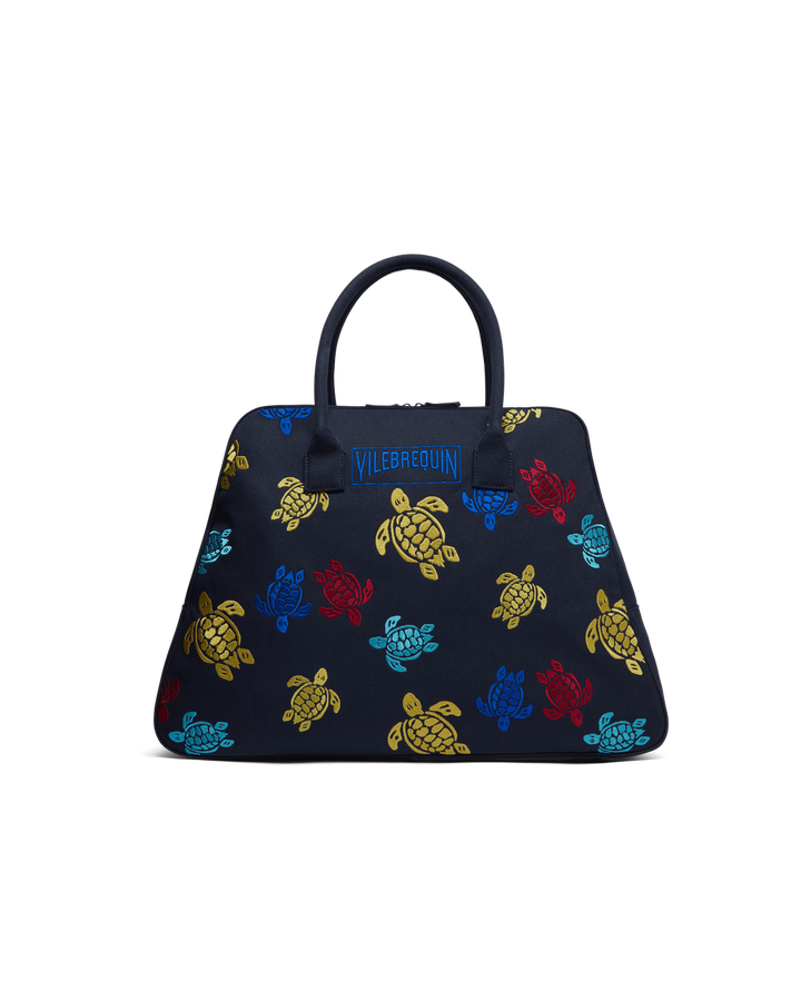 Vilebrequin Bowling Canvas Bag Multicolor Turtles Dance/Torba BDYA0536