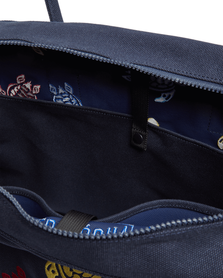 Vilebrequin Bowling Canvas Bag Multicolor Turtles Dance/Torba BDYA0536
