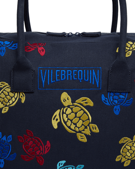 Vilebrequin Bowling Canvas Bag Multicolor Turtles Dance/Torba BDYA0536