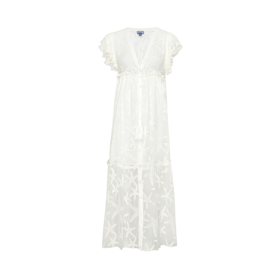 Vilebrequin Long Transparent Silk Starfish dress/Haljina BILCW502