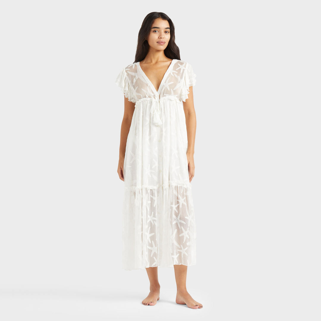 Vilebrequin Long Transparent Silk Starfish dress/Haljina BILCW502
