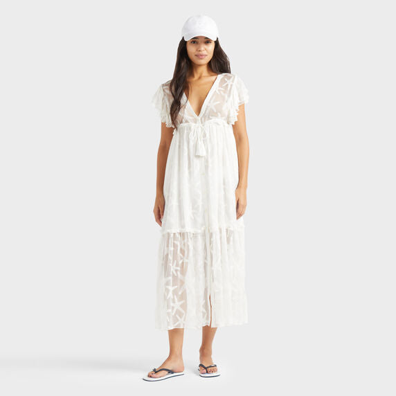 Vilebrequin Long Transparent Silk Starfish dress/Haljina BILCW502
