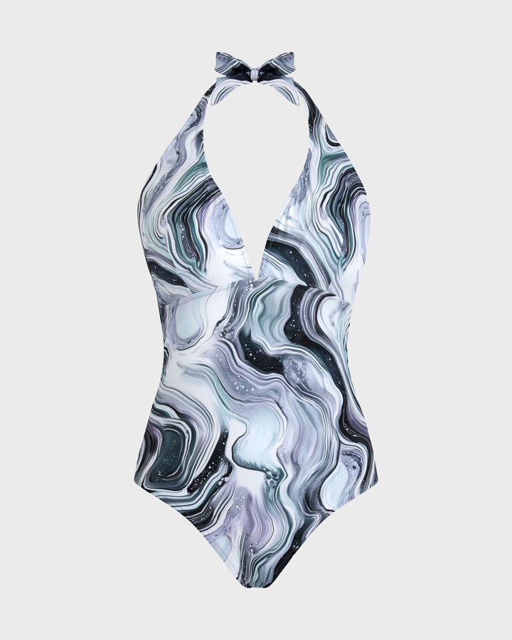 Vilebrequin Halter One-piece Swimsuit Marble/Kupaći Kostim FMSEH126