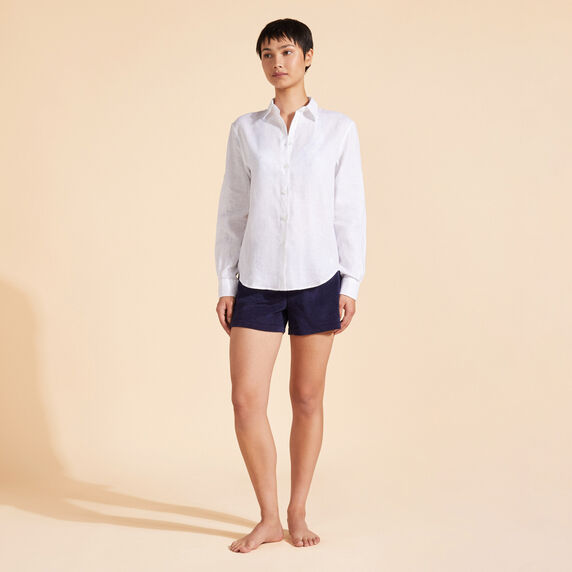 Vilebrequin Long Sleeves Linen Shirt Solid/Košulja FONU3U00