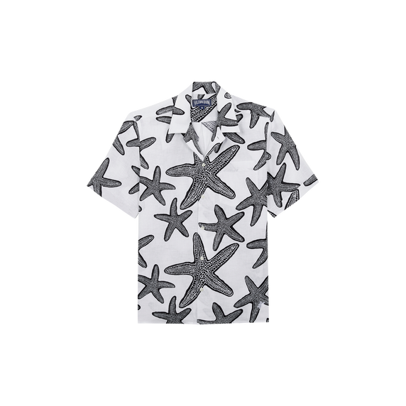 Vilebrequin Linen Bowling Shirt Starlettes/Košulja HARCU202