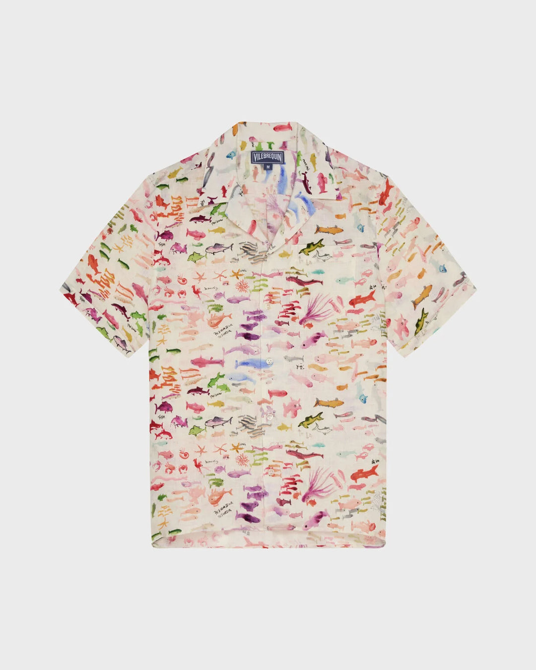 Vilebrequin Linen Bowling Shirt Pescador - Vilebrequin x Fabrice Hyber/Košulja HAREU228