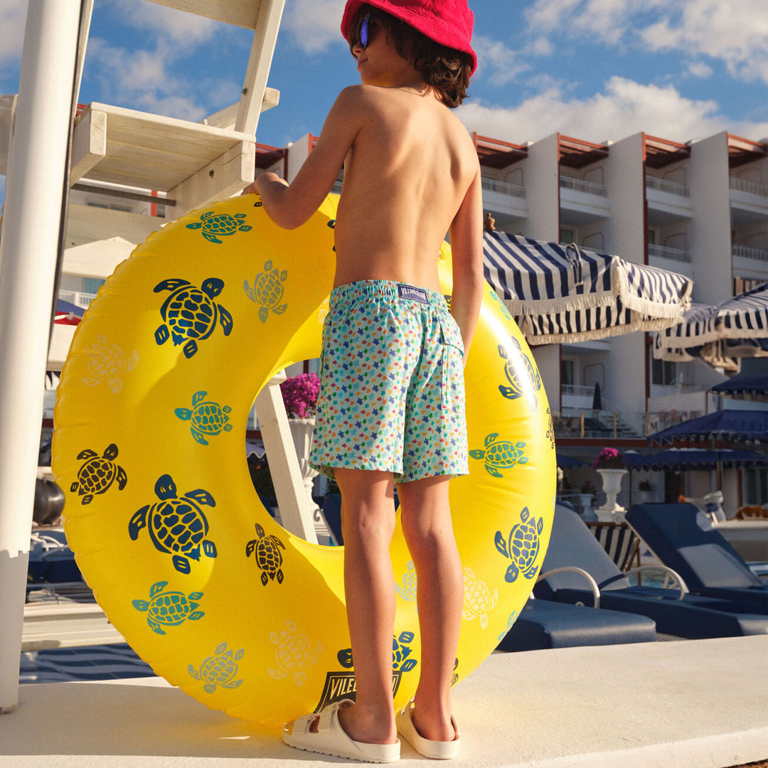 Vilebrequin Boys Stretch Swim Shorts Micro Ronde Des Tortues Rainbow/Kupaće JIICF139