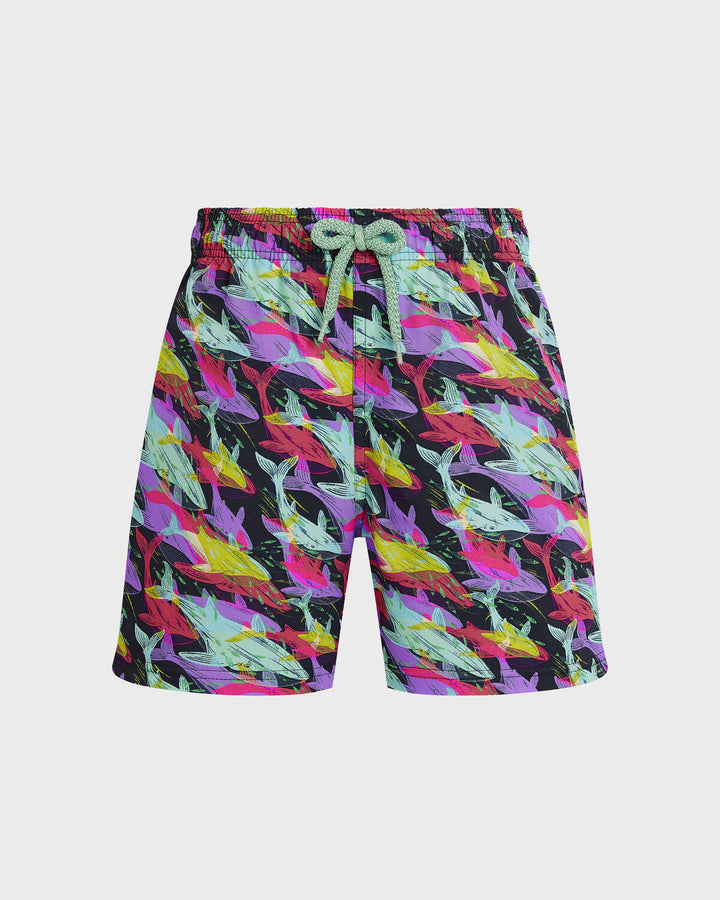 Vilebrequin Boys Stretch Swim Shorts Whales Offset /Dječje kupaće JIIEF115