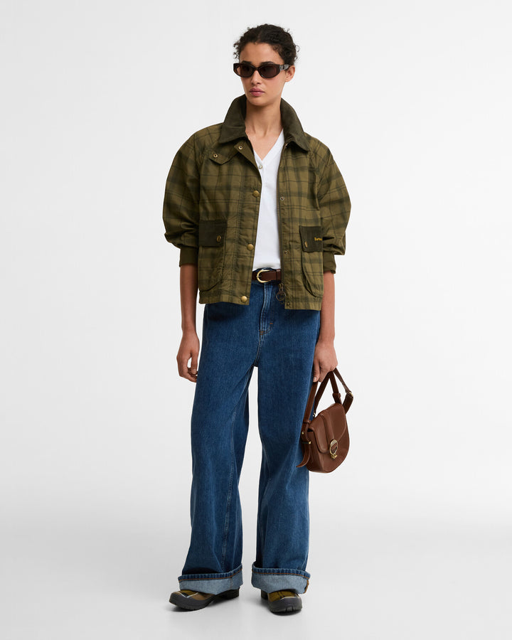 Barbour Trtn Crop Bead Dusky G/ Jakna  LCA0404