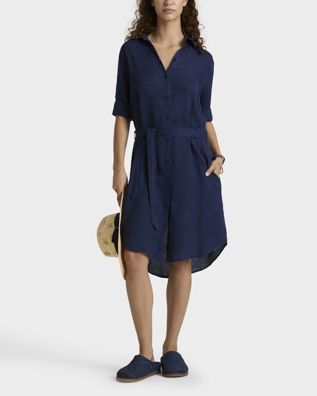 Vilebrequin Linen Shirt Dress Solid/Haljina LDVEU102