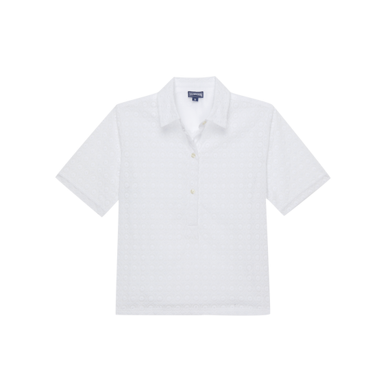 Vilebrequin Cotton Polo Broderie Anglaise/Polo majica LEOCV550