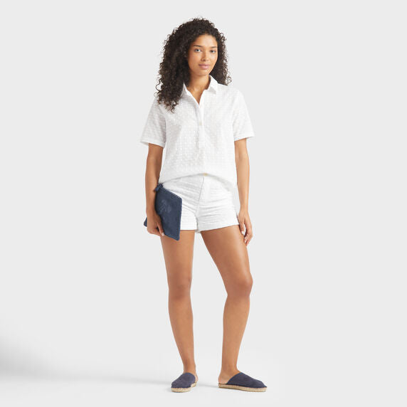 Vilebrequin Cotton Polo Broderie Anglaise/Polo majica LEOCV550